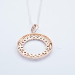  Round Shape Double Row Circle Pendant