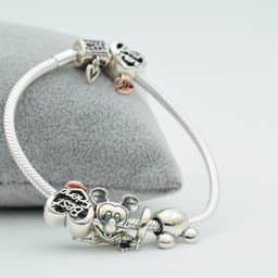 Silver Mickey Mouse Friendship Bracelets